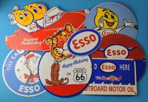 Vintage Porcelain Signs Esso Gasoline