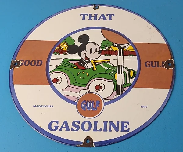 Vintage Gulf Gasoline Sign Racing Division Gas Pump Station Porcelain Sign 306105175765 600x498 1