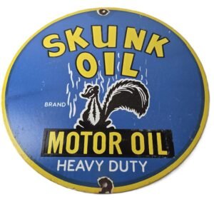 gas oil pump plate sign