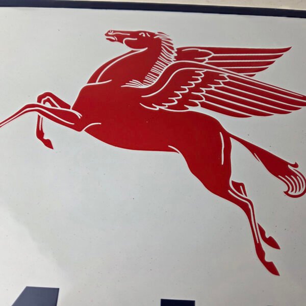 Vintage Mobil Sign – Premium Gasoline Pegasus Gas Pump Porcelain Sign ...