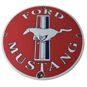 Vintage porcelain gas pump plate signs