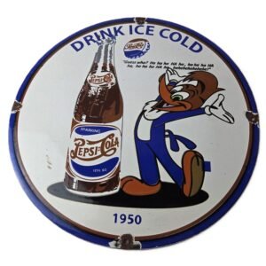 Vintage porcelain gas pump plate signs