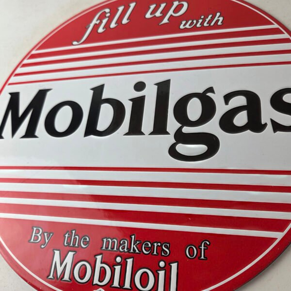 Vintage Mobilgas Porcelain Sign – Mobil Fill Up Porcelain Gas Pump ...