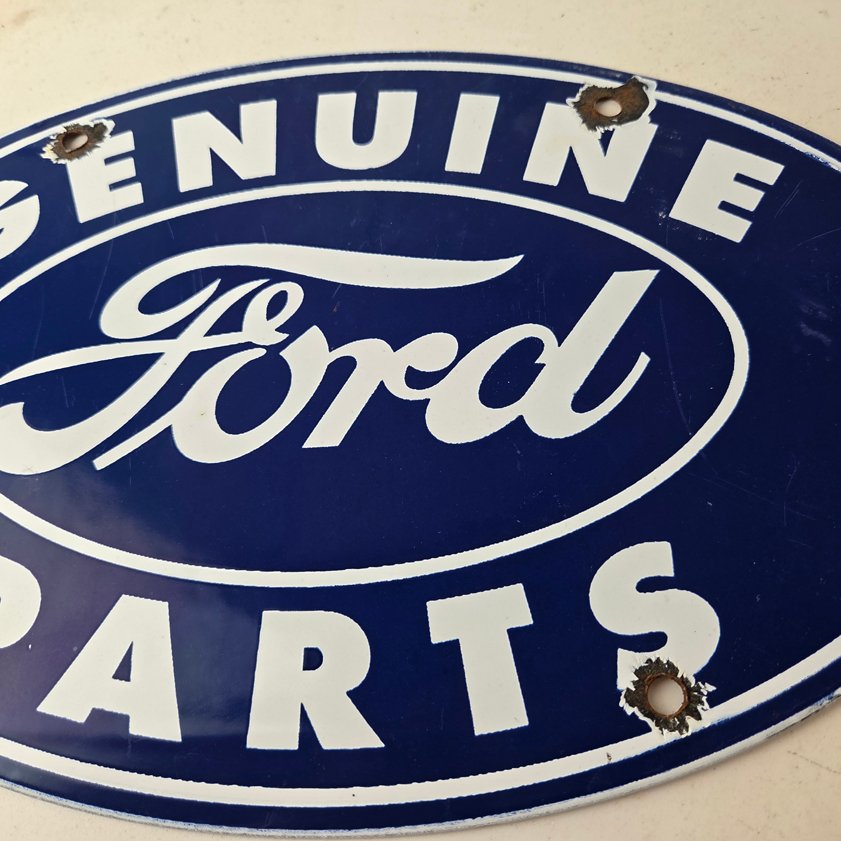 Vintage Ford Automobile Sign - Gas Car Service Station Pump Motor Porcelain Sign - Image 2