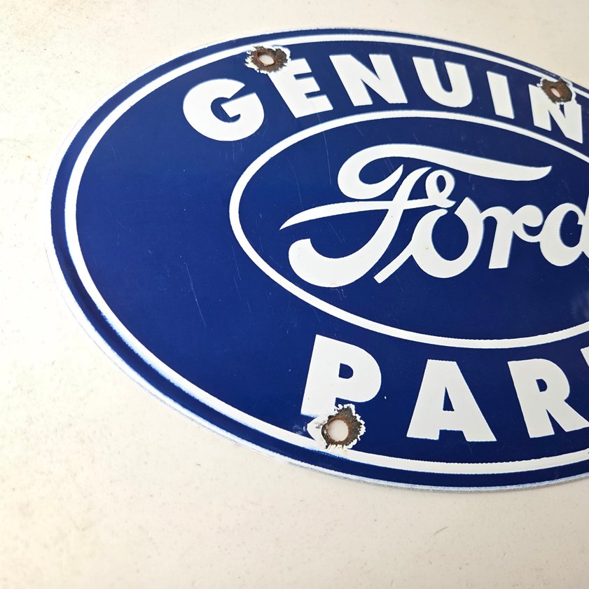 Vintage Ford Automobile Sign - Gas Car Service Station Pump Motor Porcelain Sign - Image 5