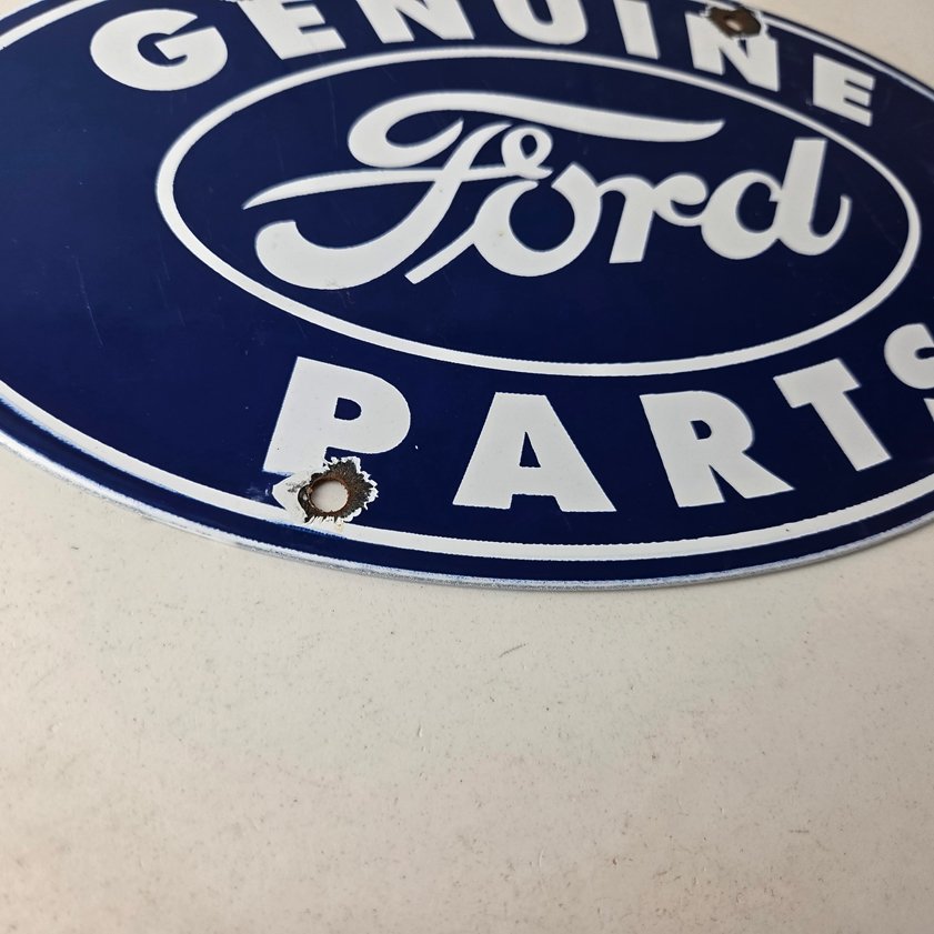 Vintage Ford Automobile Sign - Gas Car Service Station Pump Motor Porcelain Sign - Image 10