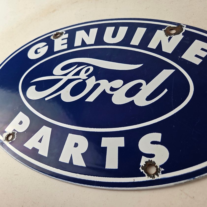 Vintage Ford Automobile Sign - Gas Car Service Station Pump Motor Porcelain Sign - Image 11
