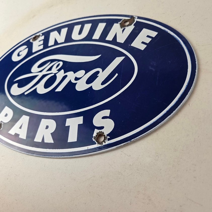 Vintage Ford Automobile Sign - Gas Car Service Station Pump Motor Porcelain Sign - Image 12