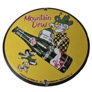 Vintage porcelain gas pump plate signs