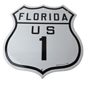 Vintage porcelain gas pump plate signs