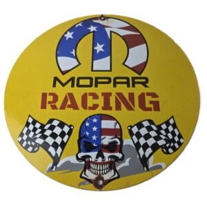 Vintage porcelain gas pump plate signs