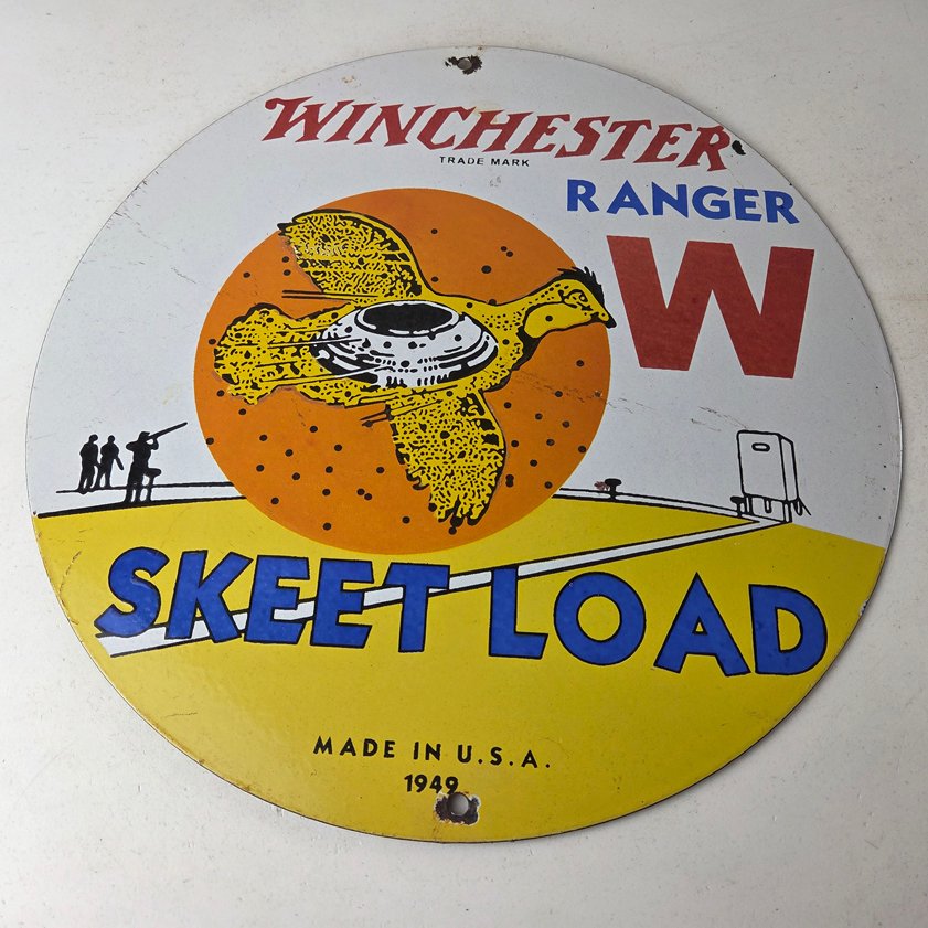 Vintage porcelain gas pump plate signs