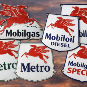 Mobilgas Porcelain Sign