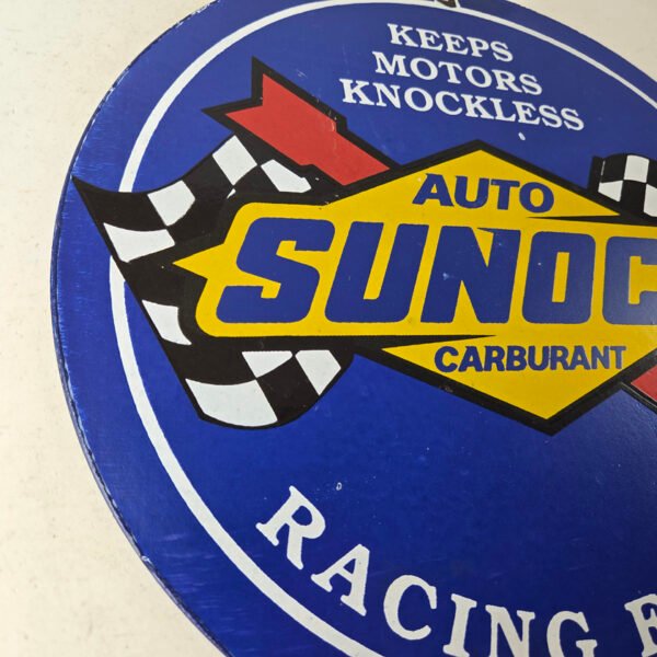 Vintage Sunoco Racing Fuels Sign – Gas Service Station Porcelain Pump ...