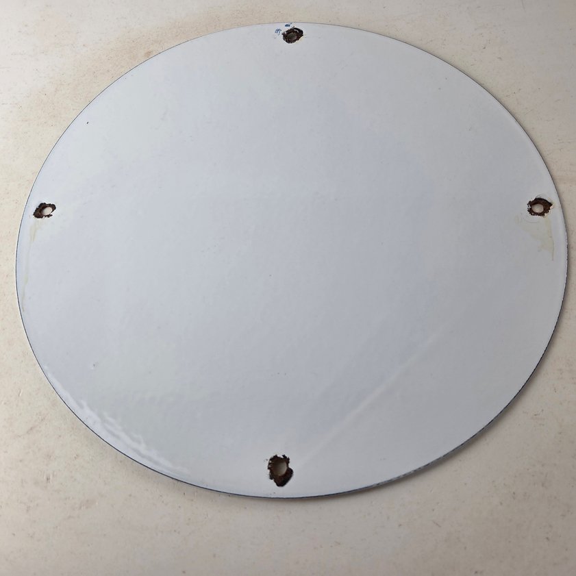 Vintage Mobil Gasoline Sign - Motorcycle Gas Pump Plate Porcelain Sign - Image 5