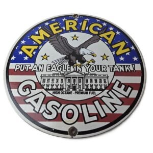 porcelain gas pump plate signs