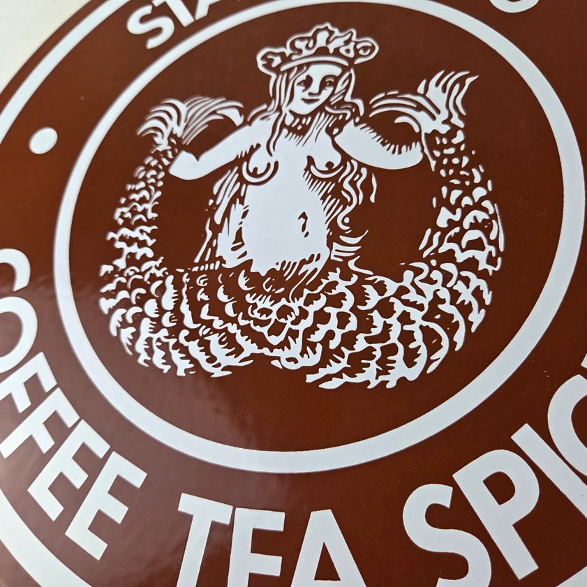 Vintage Starbucks Sign - Coffee Tea Spices Porcelain Beverage Gas Pump Sign - Image 3