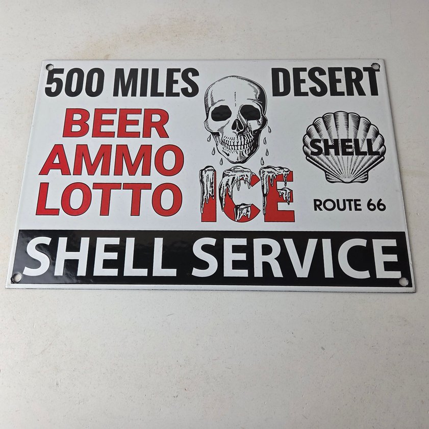 Vintage porcelain gas pump plate signs