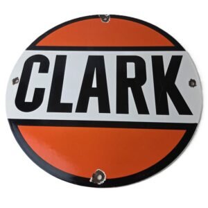 Vintage porcelain gas pump plate signs