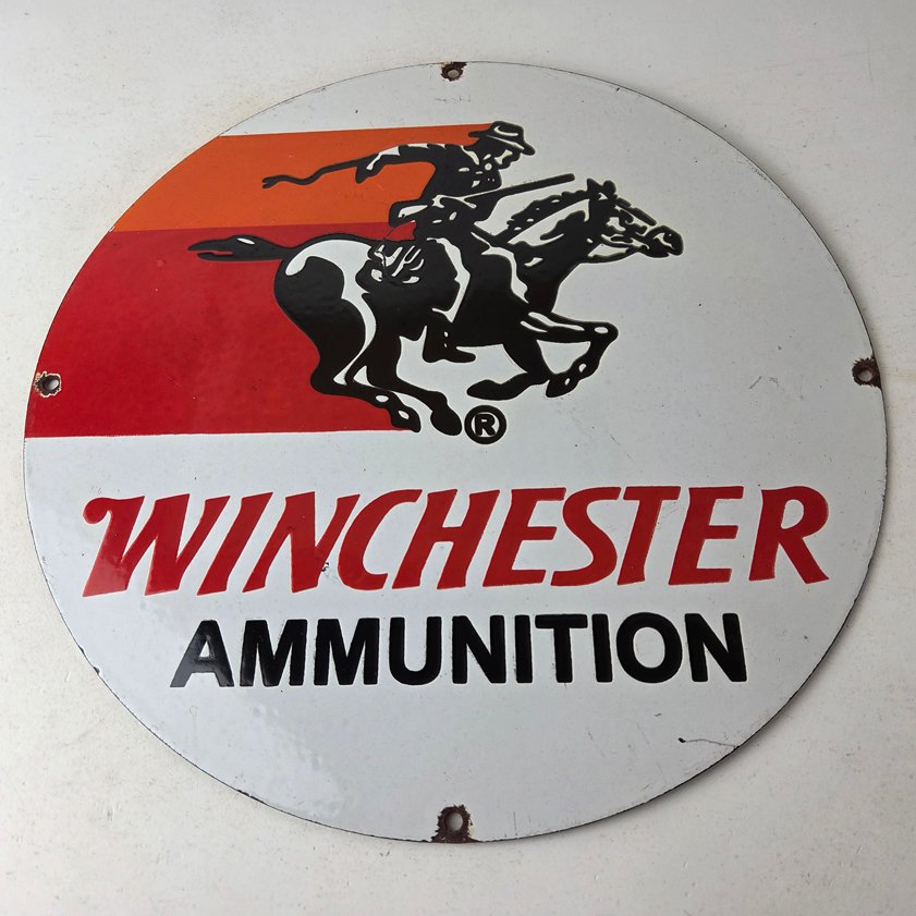 Vintage porcelain gas pump plate signs