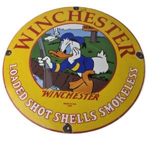 Vintage porcelain gas pump plate signs