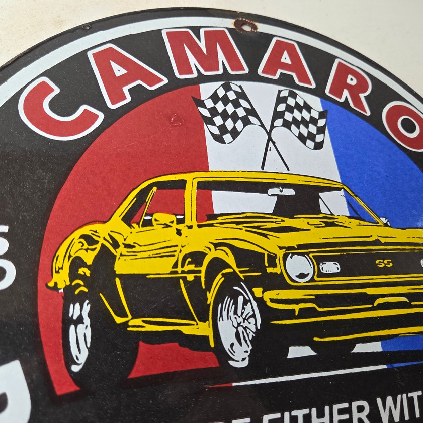 Vintage Chevrolet Sign - Camaro Automobile Racing Team Motors Porcelain Sign - Image 10