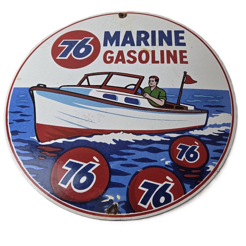 gas oil pump plate sign