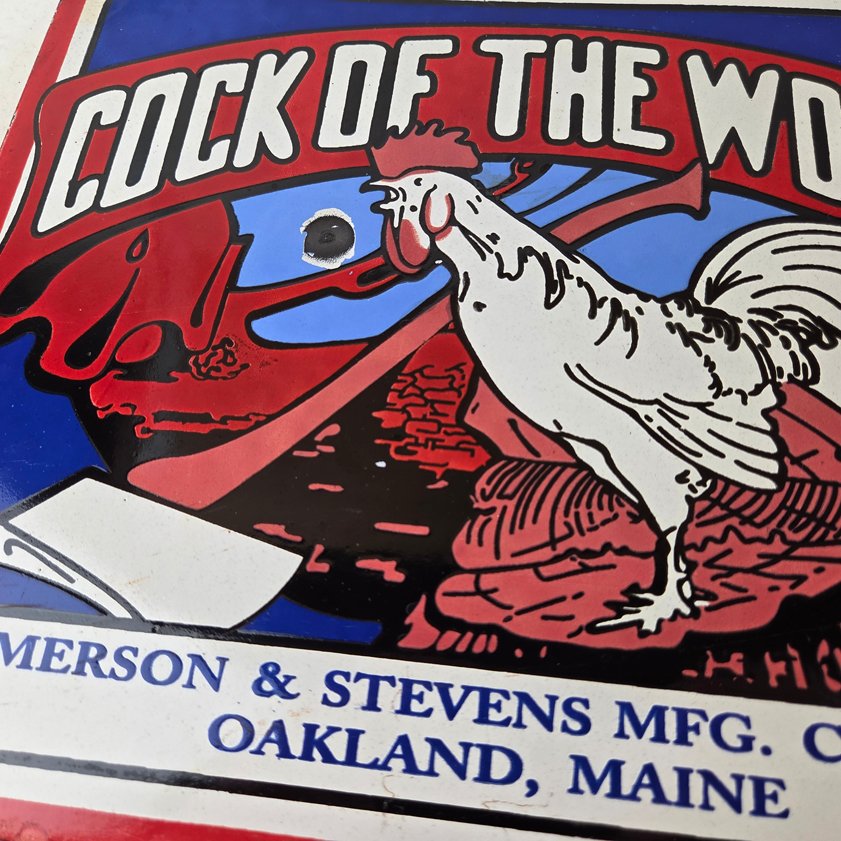 Vintage Cock of The Woods Sign - Axe Service Station Knife Store Gas Pump Sign - Image 3