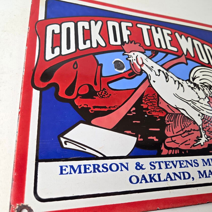 Vintage Cock of The Woods Sign - Axe Service Station Knife Store Gas Pump Sign - Image 10