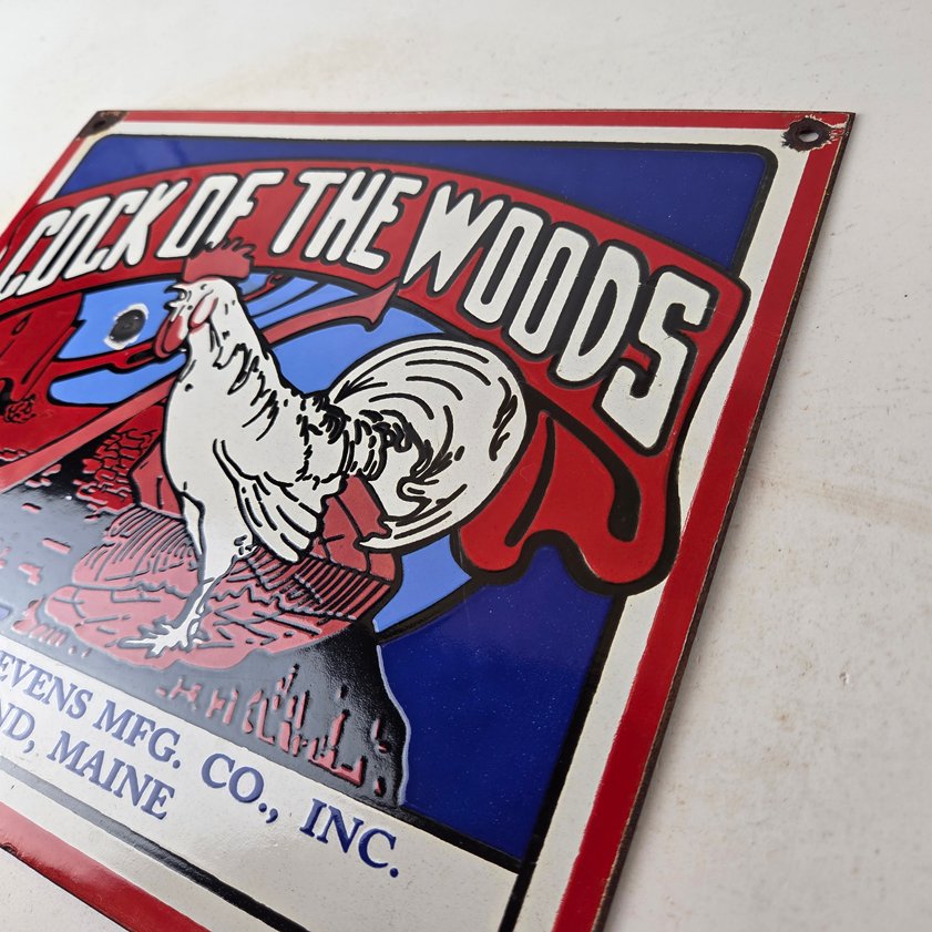 Vintage Cock of The Woods Sign - Axe Service Station Knife Store Gas Pump Sign - Image 12