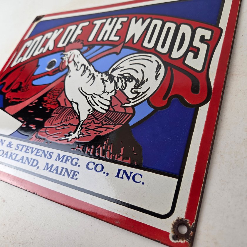Vintage Cock of The Woods Sign - Axe Service Station Knife Store Gas Pump Sign - Image 13