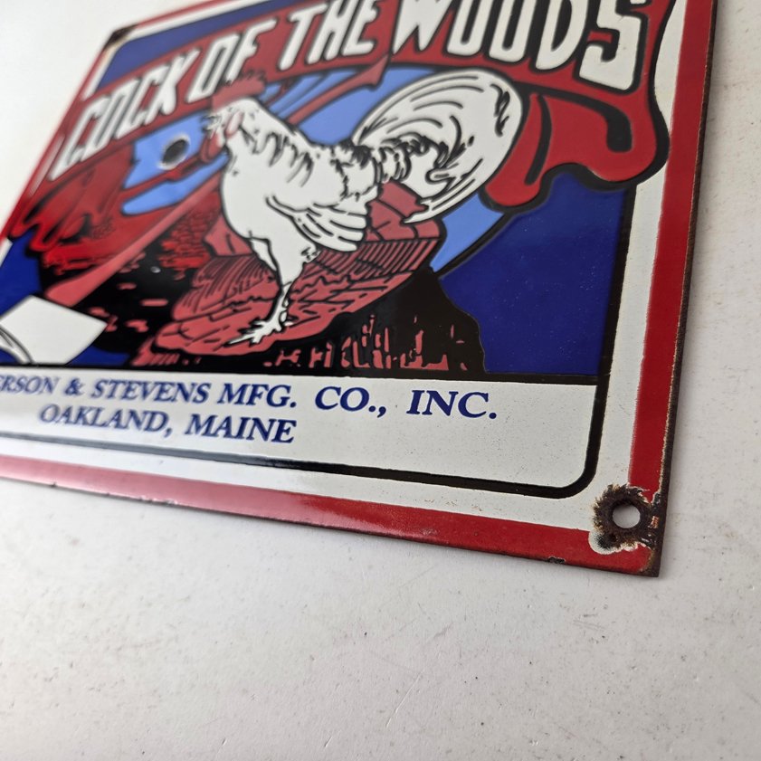Vintage Cock of The Woods Sign - Axe Service Station Knife Store Gas Pump Sign - Image 14