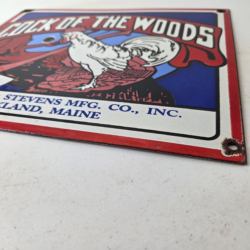 Vintage Cock of The Woods Sign - Axe Service Station Knife Store Gas Pump Sign - Image 9
