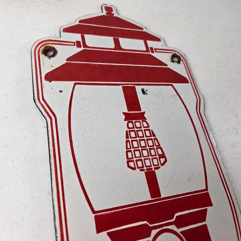 Vintage Coleman Sales Sign - Gas Auto Dealer Service Center Camp Porcelain Sign - Image 4
