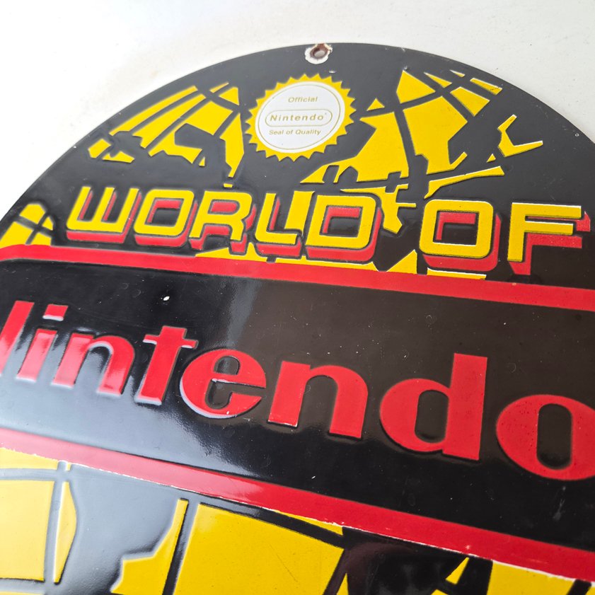 Vintage Nintendo World Seal Quality Porcelain Sign - Official Logo Sign - Image 2