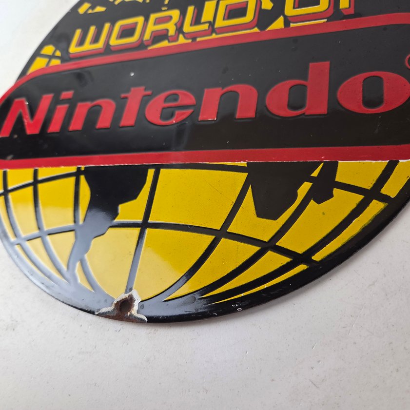 Vintage Nintendo World Seal Quality Porcelain Sign - Official Logo Sign - Image 9