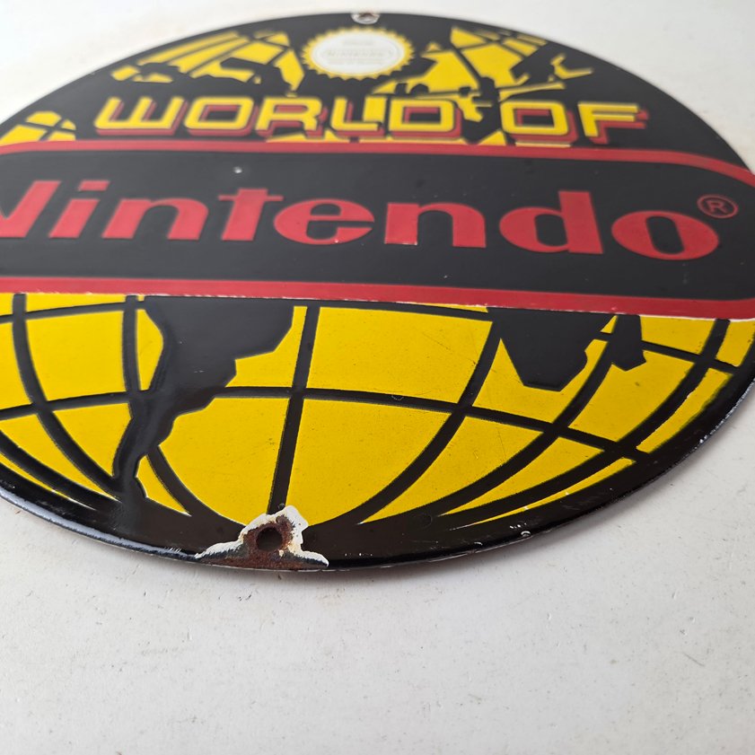 Vintage Nintendo World Seal Quality Porcelain Sign - Official Logo Sign - Image 8