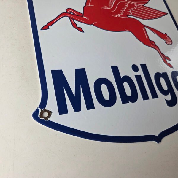 Buy Vintage Mobilgas Pegasus Shield Sign | Gasoline Sign