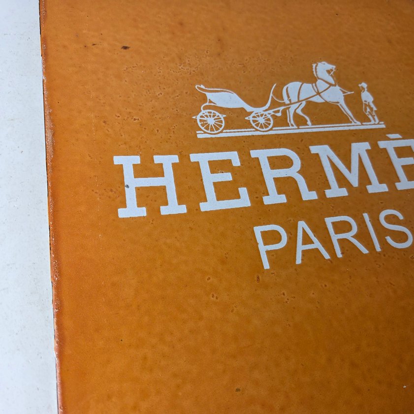 Vintage Hermes Sign - Luxury Fashion Porcelain Store Display Gas Pump Sign - Image 5
