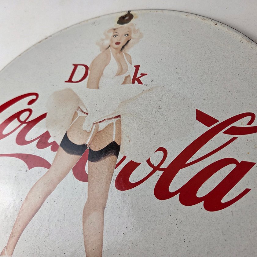 Vintage Coca Cola Porcelain Sign - Gas Pump Bottling Service Soda Beverage Sign - Image 13
