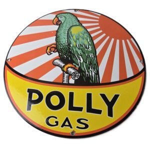 Vintage porcelain gas pump plate signs