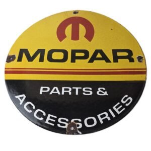 Vintage porcelain gas pump plate signs