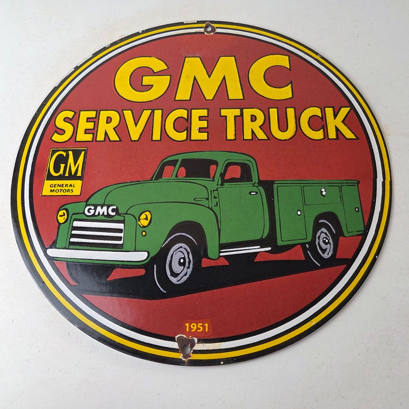 Vintage porcelain gas pump plate signs
