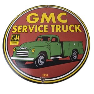 Vintage porcelain gas pump plate signs