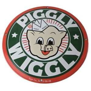 Vintage porcelain gas pump plate signs