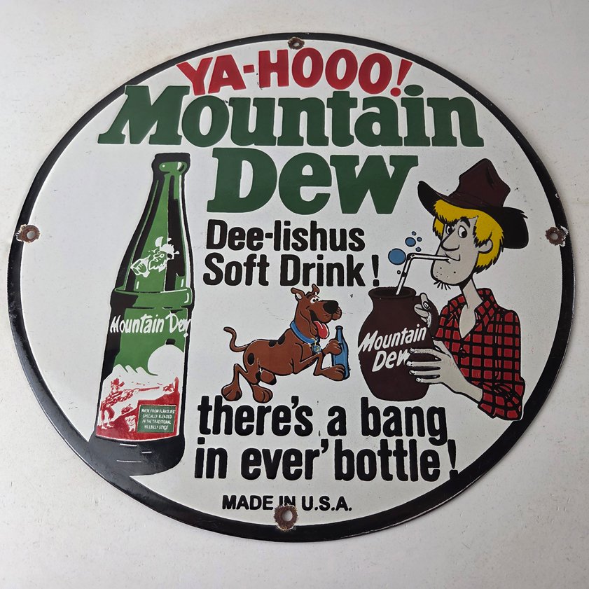 Vintage porcelain gas pump plate signs