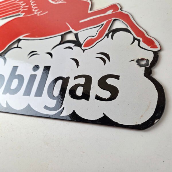 Vintage Mobil Gasoline Sign – Pegasus Motor Oil Gas Pump Station ...