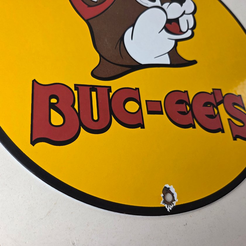 Vintage Buc-ee's Sign - Bucee Beaver Gas Service Station Pump Porcelain Sign - Image 10