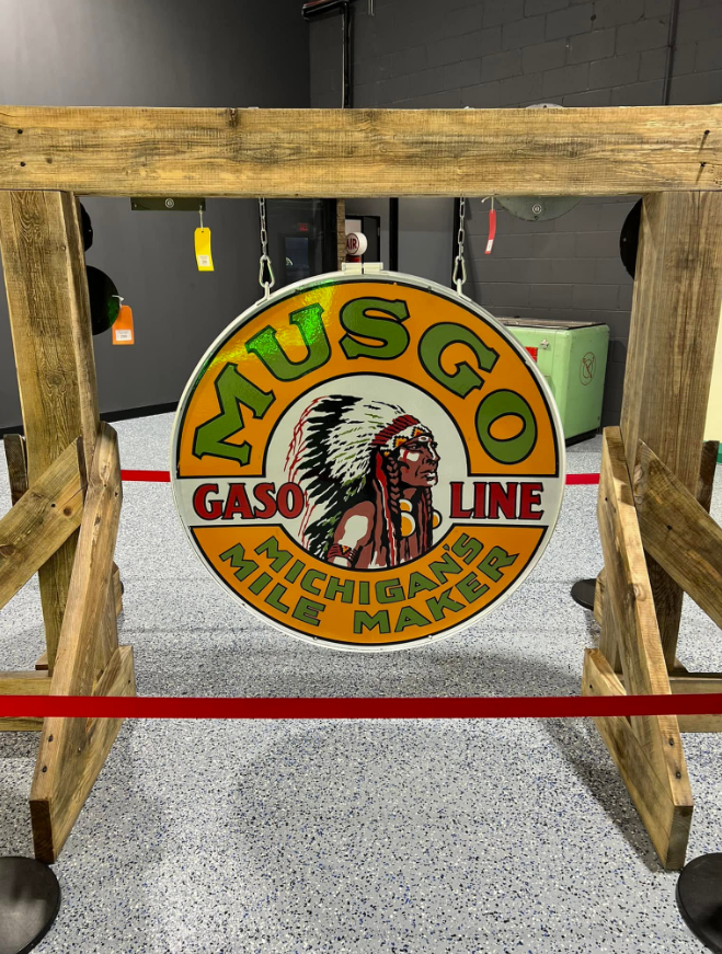 Original Musgo Porcelain Vintage Sign