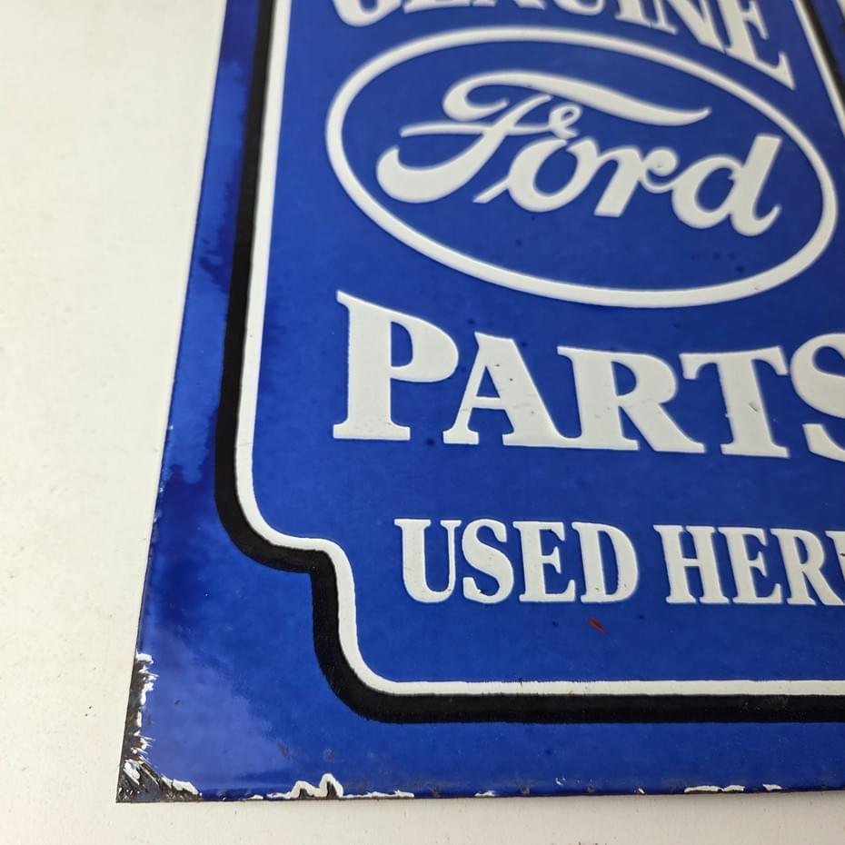 Vintage Ford Motors Sign - Gas Pump Classic Automotive Parts Porcelain Sign - Image 11